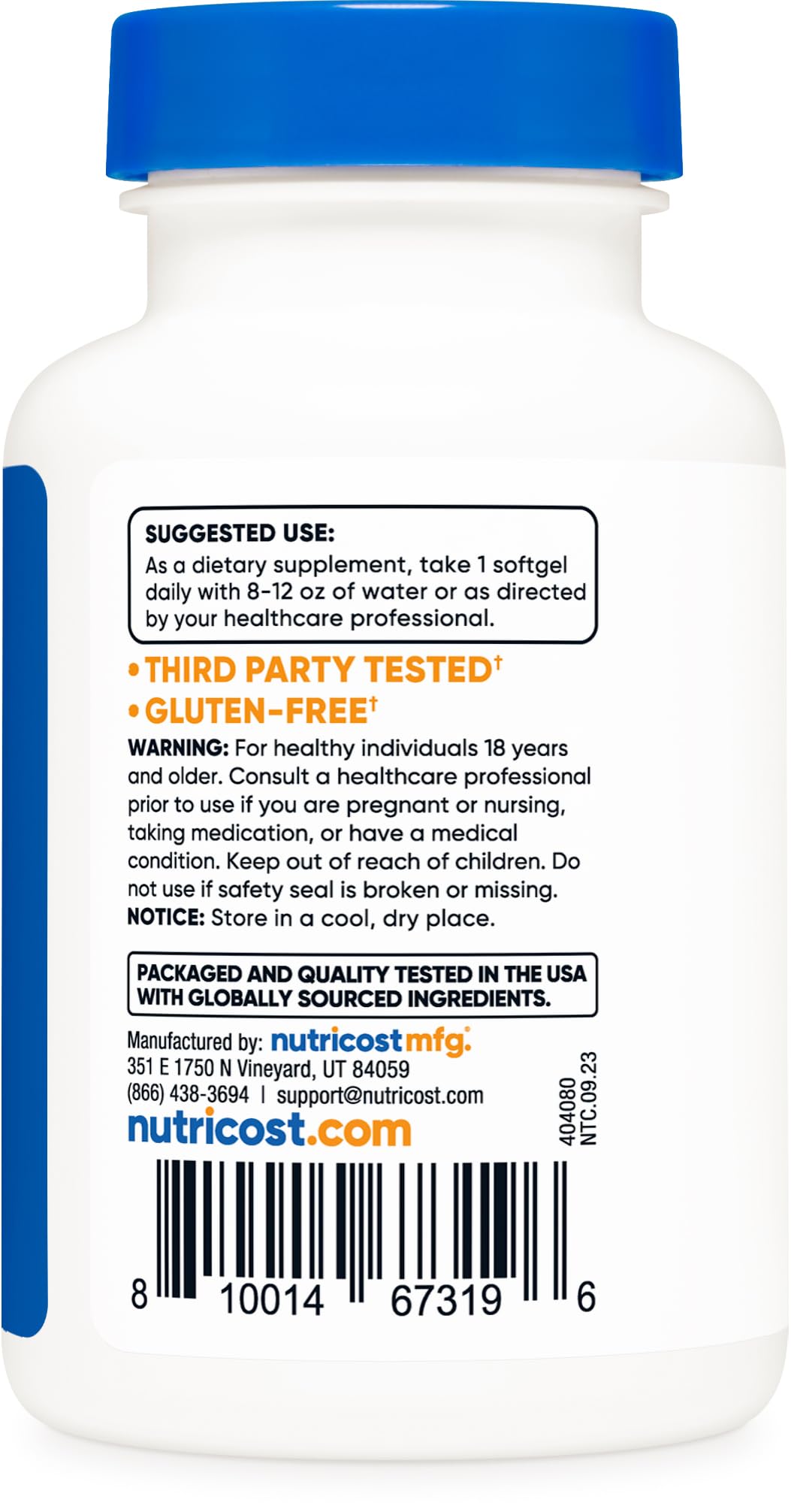Foto 5 pulgar | Suplemento Nutricost de Astaxantina 6 Mg 120 Cápsulas - Venta Internacional
