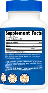 Foto 5 | Suplemento Nutricost Melatonin 12 Mg 240 Comprimidos Sin Ogm - Venta Internacional.
