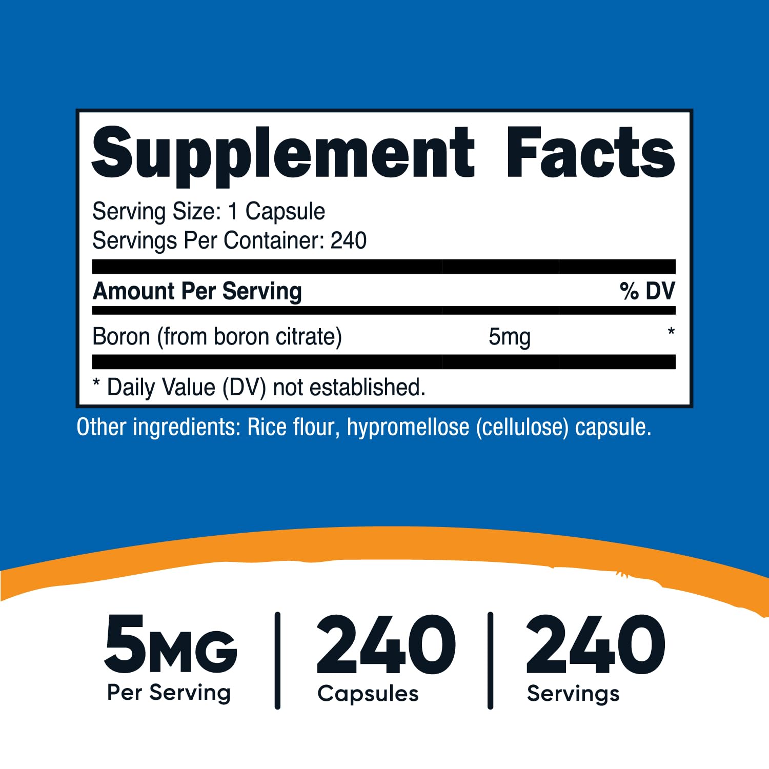 Foto 3 pulgar | Suplemento Nutricost, Cápsulas De Boro, 5 Mg X 240, Vegetariano - Venta Internacional.