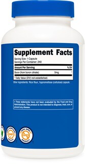 Foto 5 | Suplemento Nutricost, Cápsulas De Boro, 5 Mg X 240, Vegetariano - Venta Internacional.