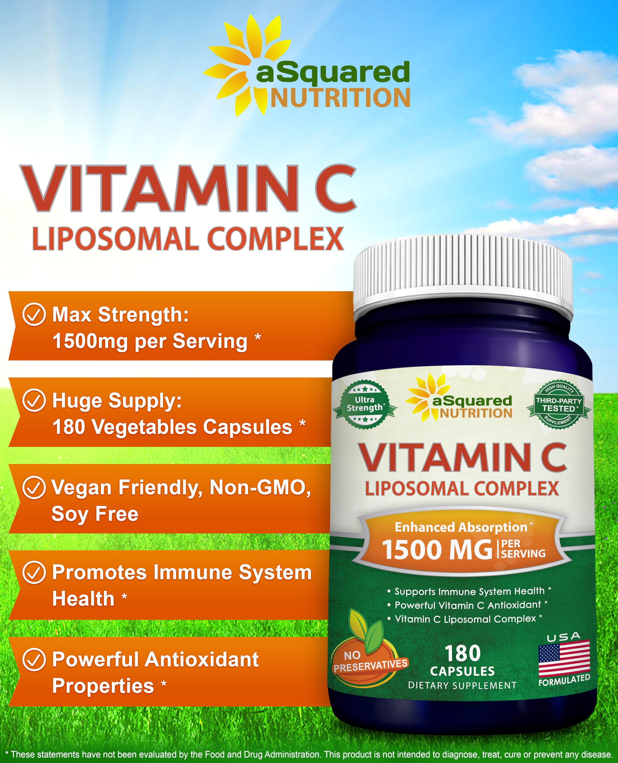 Foto 3 pulgar | Suplemento De Vitamina C Liposomal De Squared Nutrition 1500 Mg - Venta Internacional.