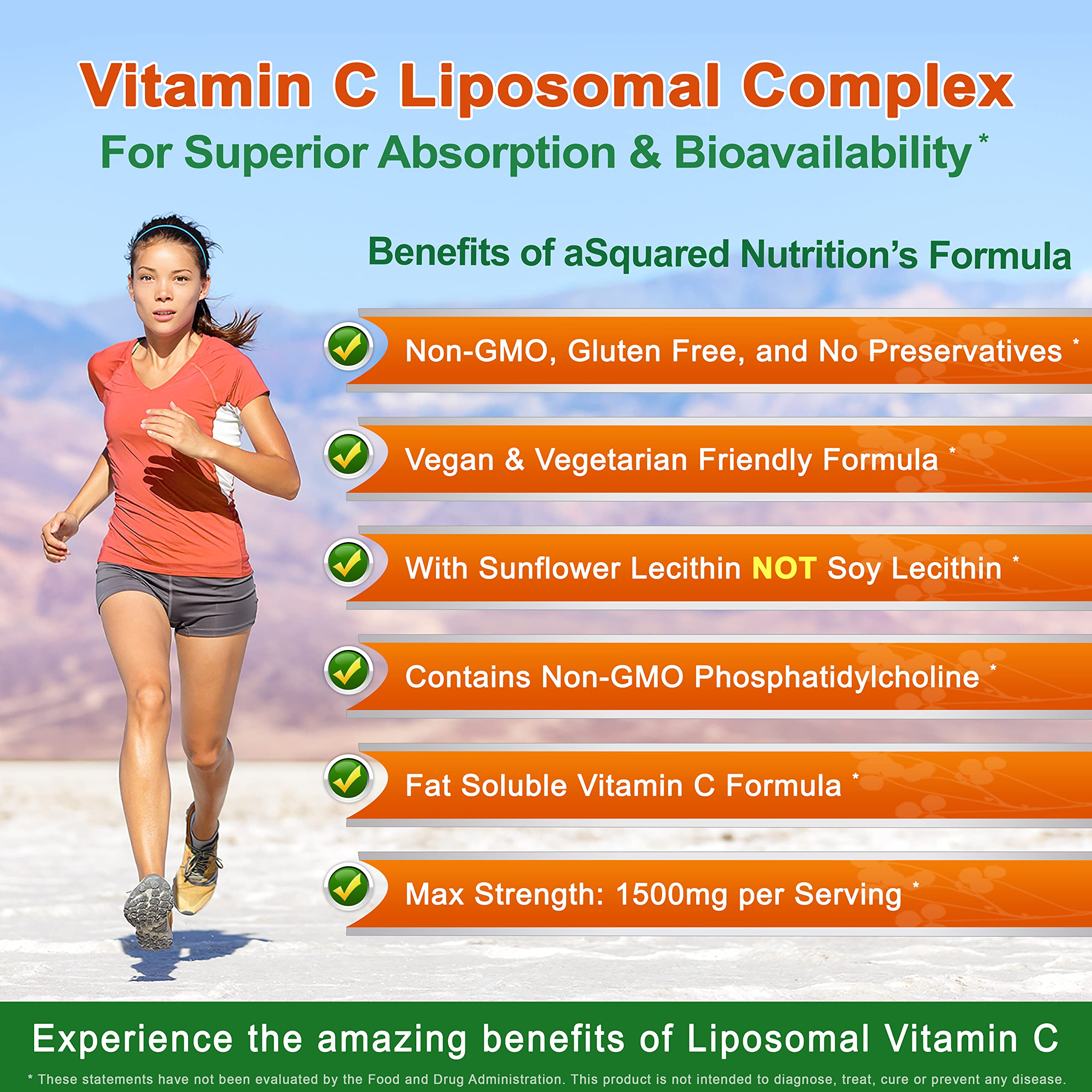 Foto 3 | Suplemento De Vitamina C Liposomal De Squared Nutrition 1500 Mg - Venta Internacional.