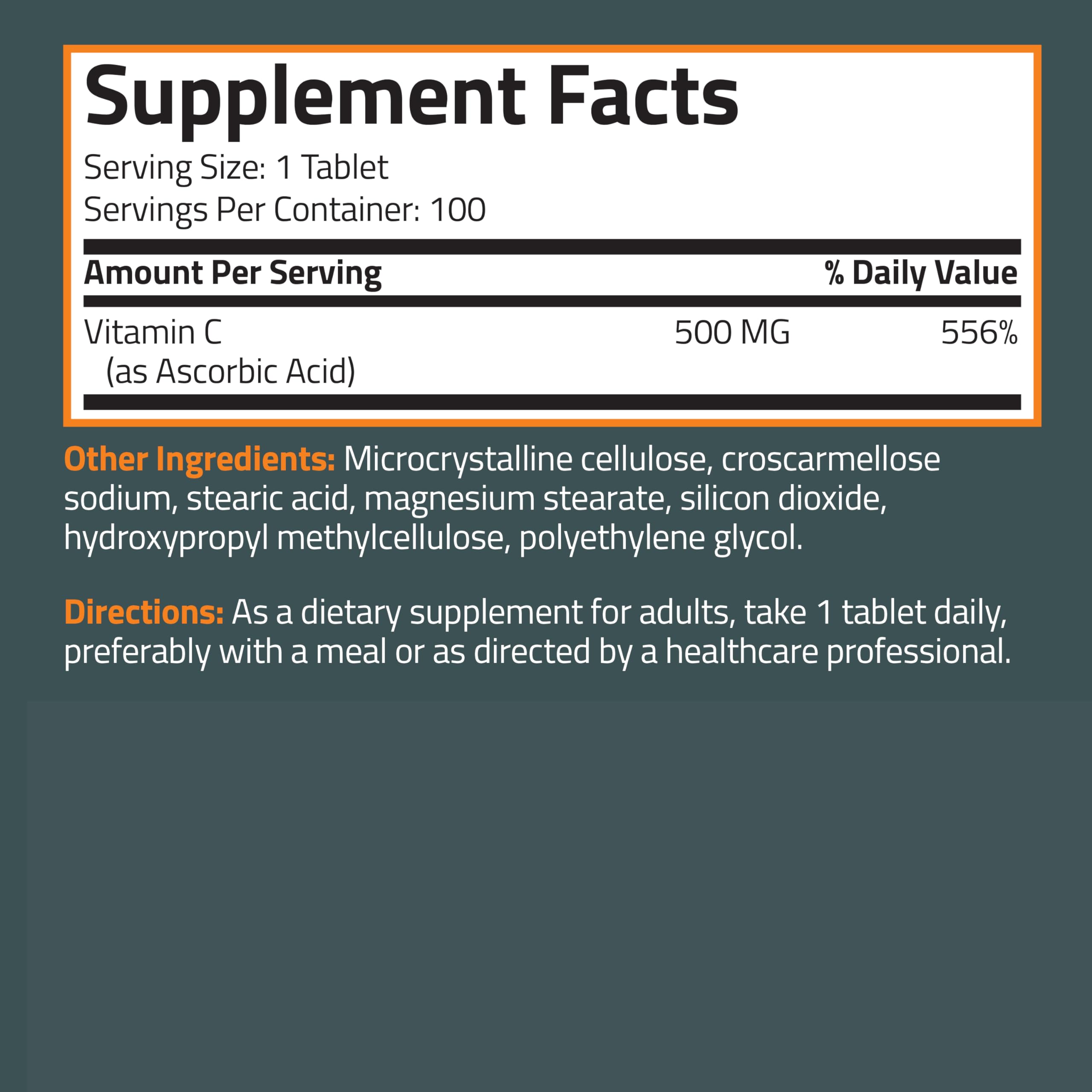 Foto 7 pulgar | Suplemento Bronson De Vitamina C 500 Mg, 100 Tabletas Vegetarianas - Venta Internacional.