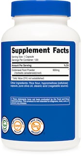 Foto 5 | Suplemento Nutricost Goldenseal Root 600 Mg 120 Cápsulas - Venta Internacional.