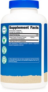 Foto 5 | Suplemento Nutricost De Canela Orgánica De Ceilán 150 Cápsulas - Venta Internacional.