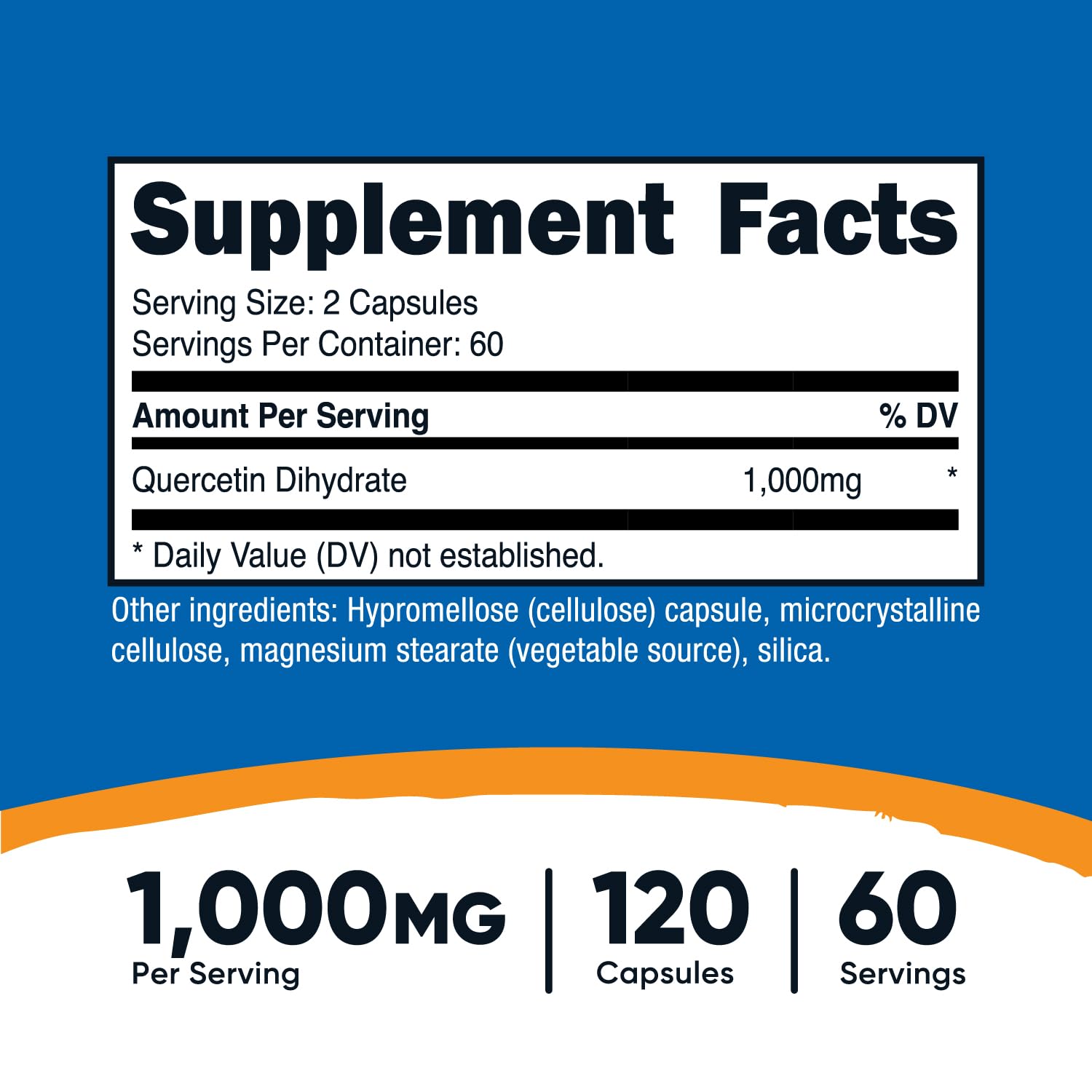 Foto 3 pulgar | Suplemento Nutricost Quercetina 1000 Mg 120 Cápsulas - Venta Internacional.