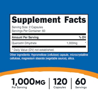 Foto 2 | Suplemento Nutricost Quercetina 1000 Mg 120 Cápsulas - Venta Internacional.