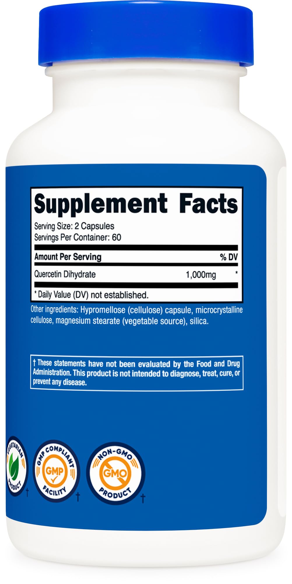 Foto 6 pulgar | Suplemento Nutricost Quercetina 1000 Mg 120 Cápsulas - Venta Internacional.