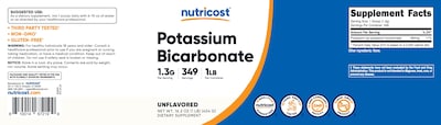 Foto 6 | Bicarbonato De Potasio En Polvo Nutricost 454 G Sin Gluten - Venta Internacional.