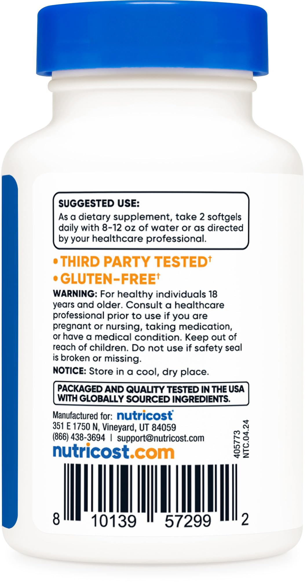 Foto 5 pulgar | Suplemento Nutricost De Aceite De Krill, 1000 Mg, 60 Cápsulas Blandas Con Omega 3 - Venta Internacional.
