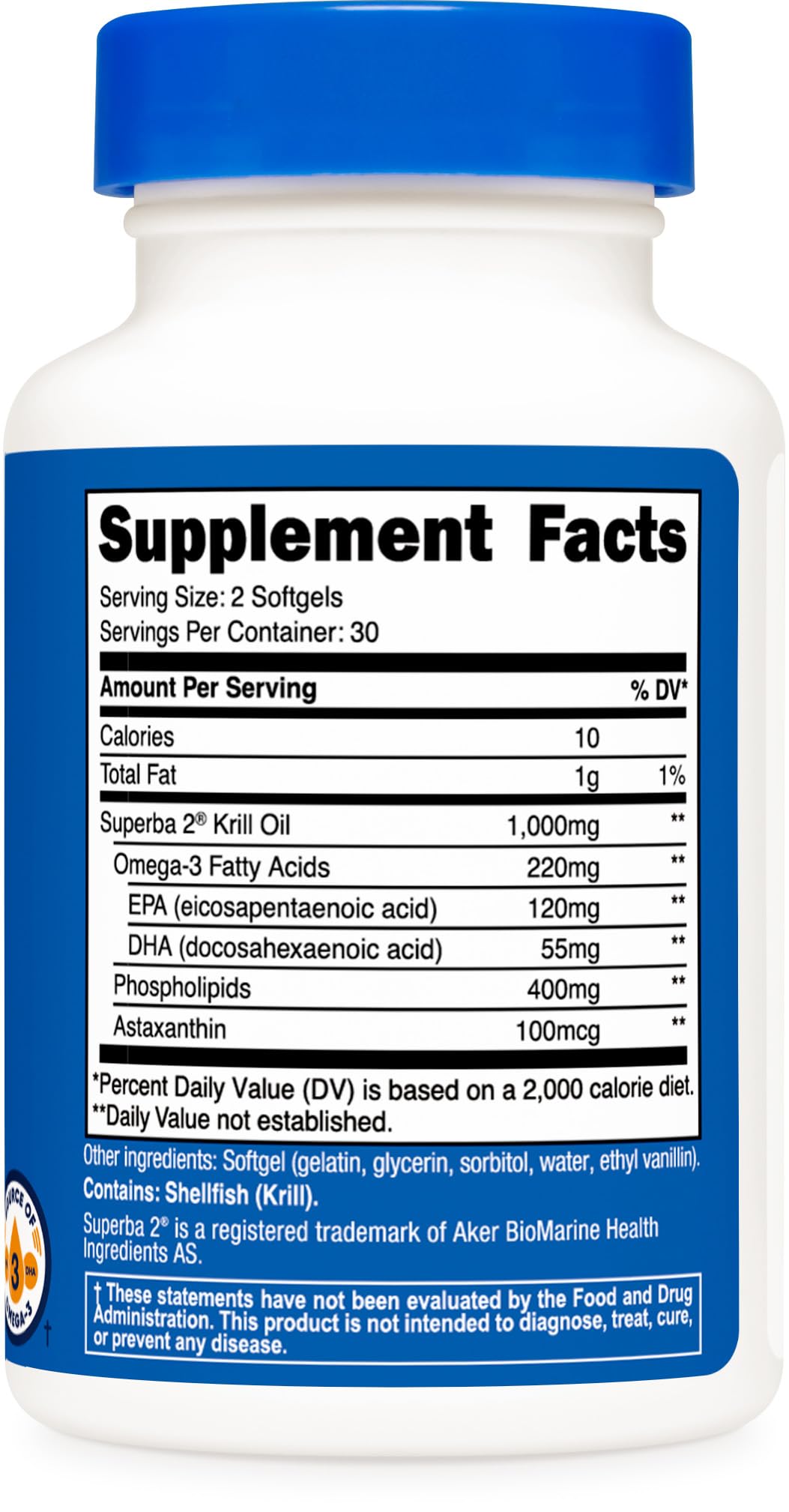 Foto 6 pulgar | Suplemento Nutricost De Aceite De Krill, 1000 Mg, 60 Cápsulas Blandas Con Omega 3 - Venta Internacional.