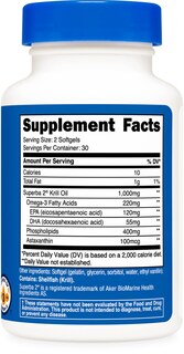 Foto 5 | Suplemento Nutricost De Aceite De Krill, 1000 Mg, 60 Cápsulas Blandas Con Omega 3 - Venta Internacional.