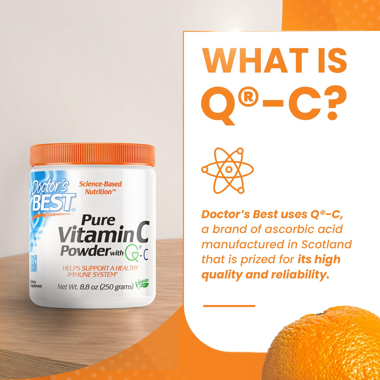 Foto 8 pulgar | Vitamina C En Polvo Doctor's Best Q-c 250 G 1000 Mg Escocia - Venta Internacional.