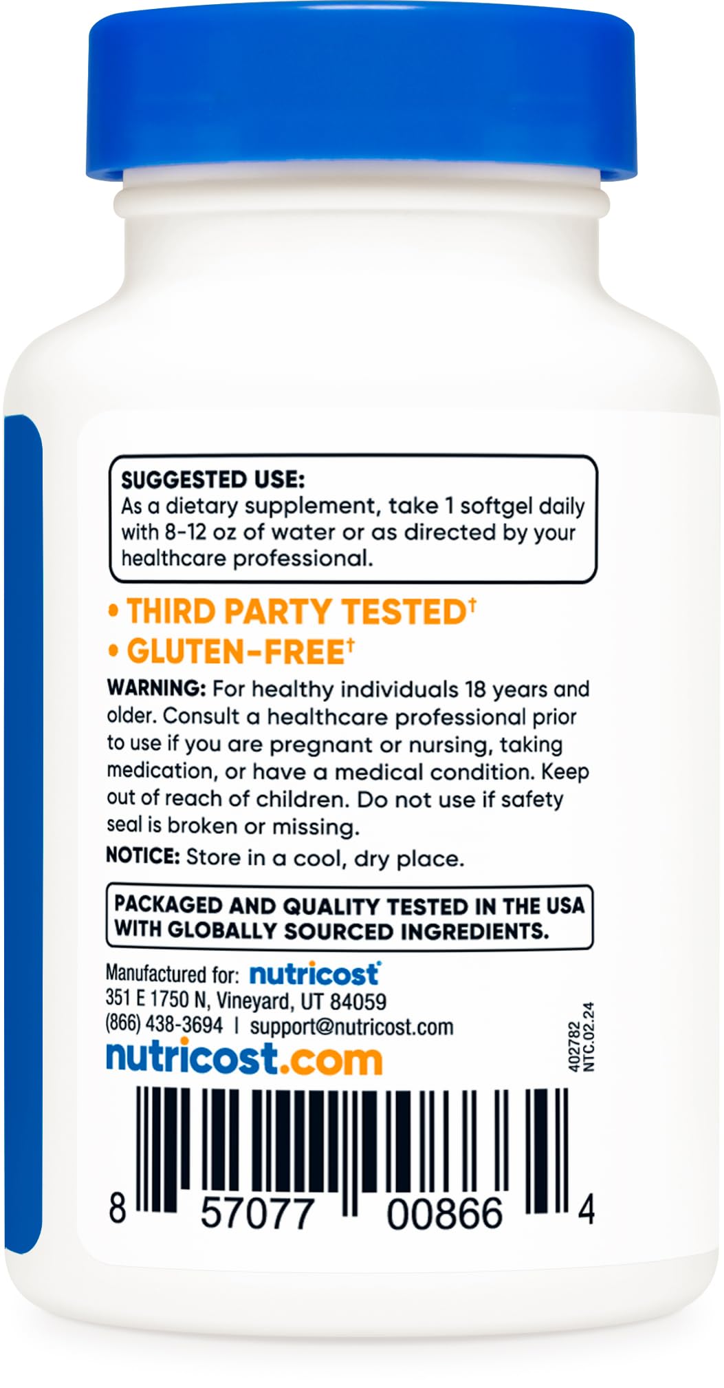 Foto 5 pulgar | Suplemento Nutricost De Vitamina K2 (mk7) 100 Mcg Más Vitamina D3 5000 Ui - Venta Internacional.