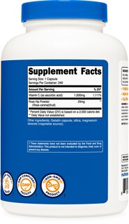 Foto 6 | Suplemento Nutricost De Vitamina C Con Escaramujo, 1025 Mg, 240 Cápsulas - Venta Internacional.