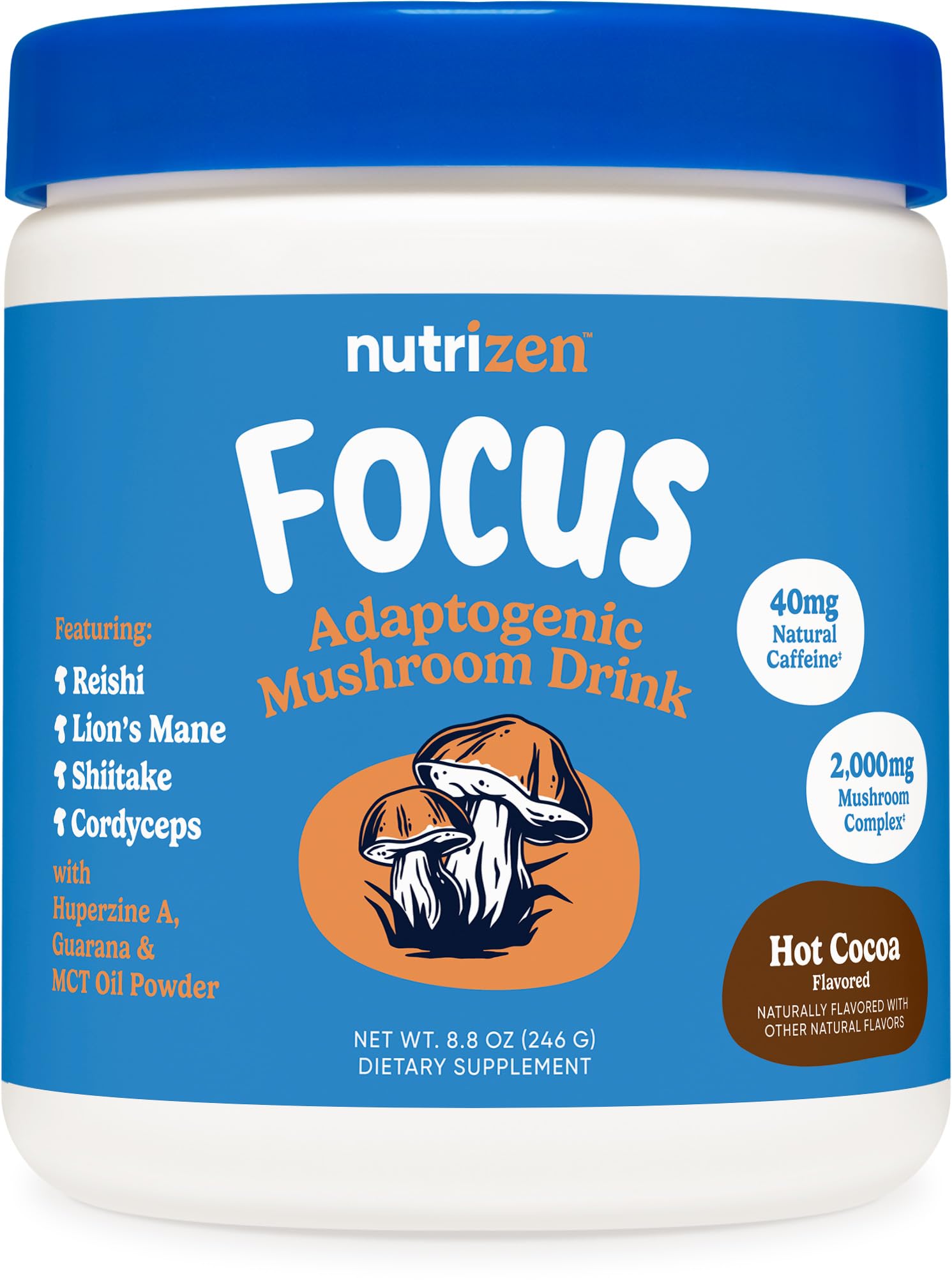 Foto 2 pulgar | Bebida De Hongos Adaptógenos Nutricost Nutrizen Am Focus - Venta Internacional.