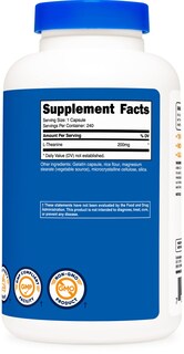 Foto 4 | Suplemento Nutricost L-teanina 200 Mg 240 Cápsulas - Venta Internacional.
