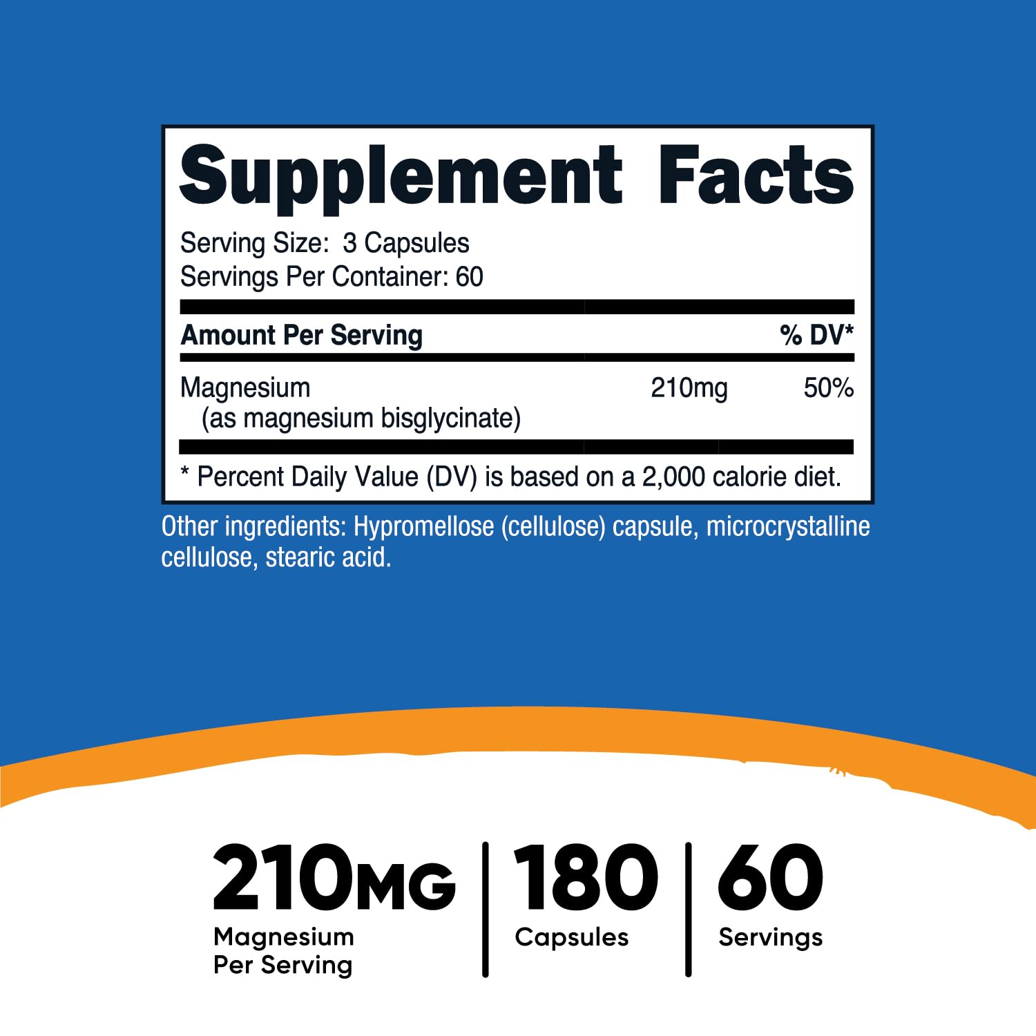 Foto 3 pulgar | Suplemento De Glicinato De Magnesio Nutricost 210 Mg 180 Cápsulas - Venta Internacional.
