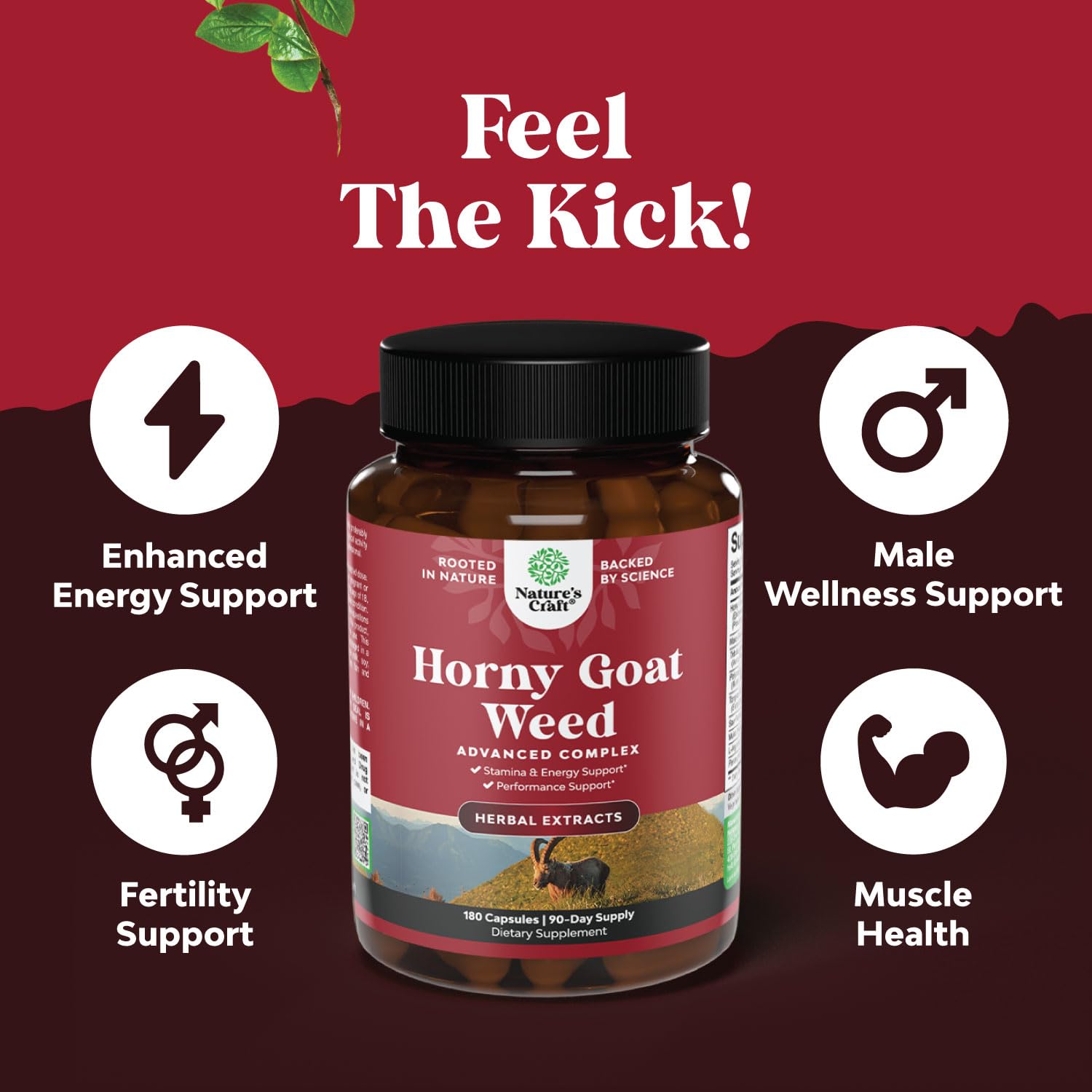 Foto 4 pulgar | Suplemento Natures Craft Hierba De Cabra En Celo Para Hombres, 1590 Mg - Venta Internacional.