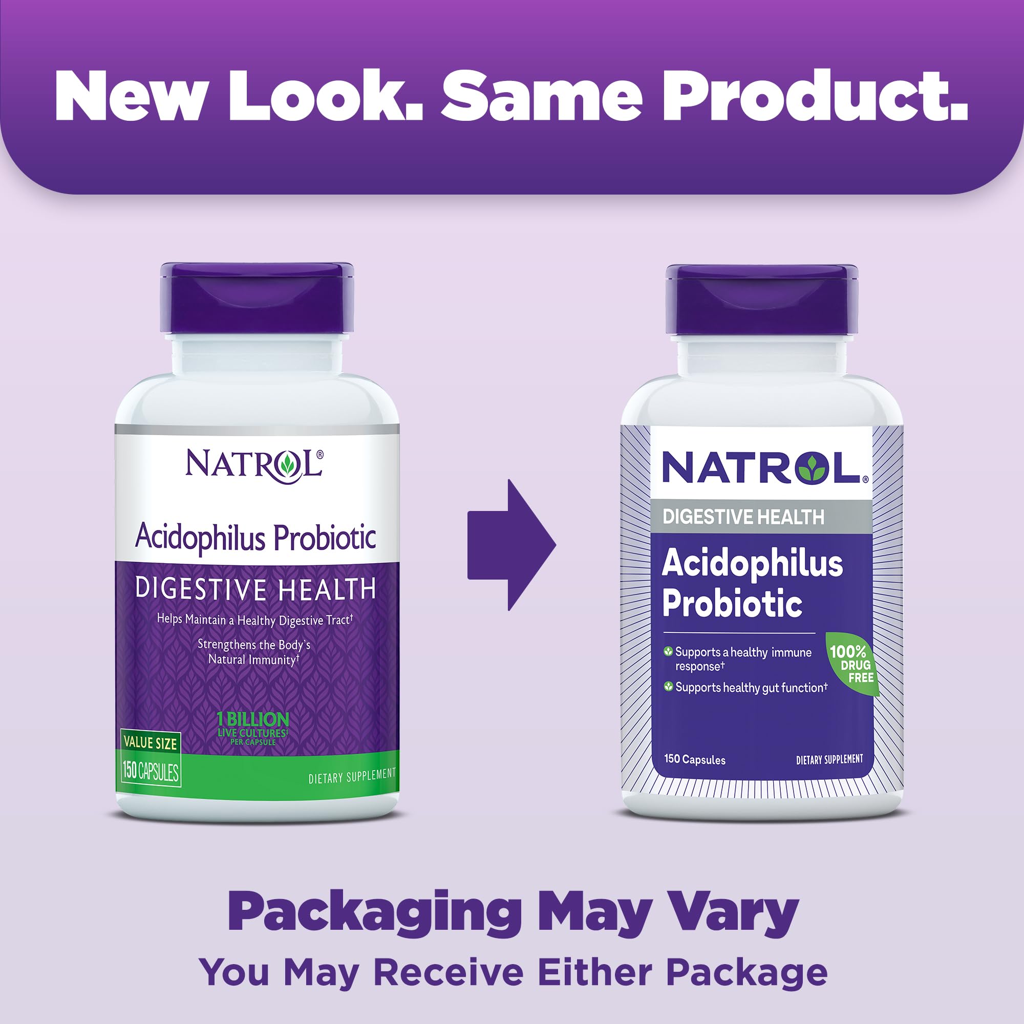 Foto 2 | Suplemento Probiótico Natrol Acidophilus 100 Mg 150 Cápsulas - Venta Internacional.