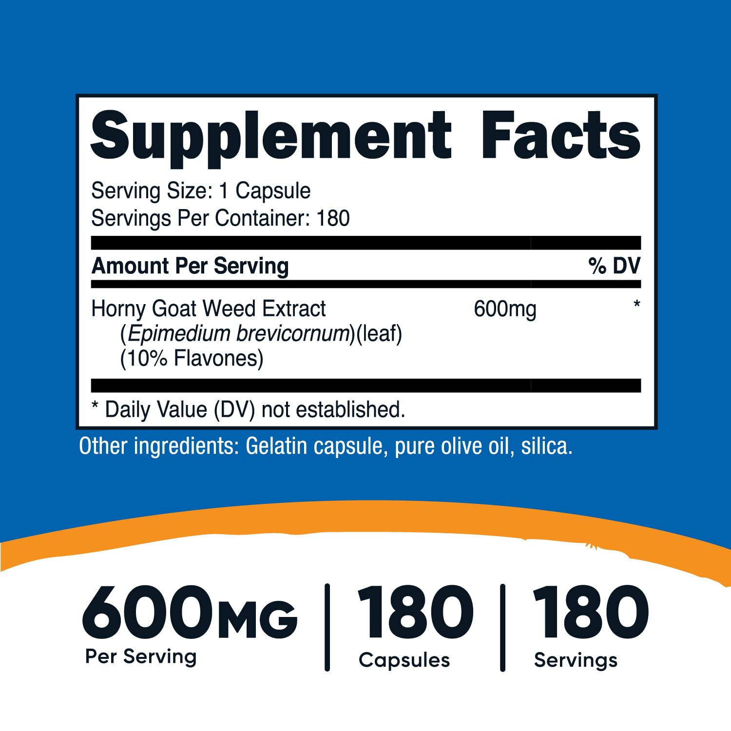 Foto 3 pulgar | Suplemento Nutricost De Extracto De Hierba De Cabra En Celo, 600 Mg, 180 Cápsulas - Venta Internacional.