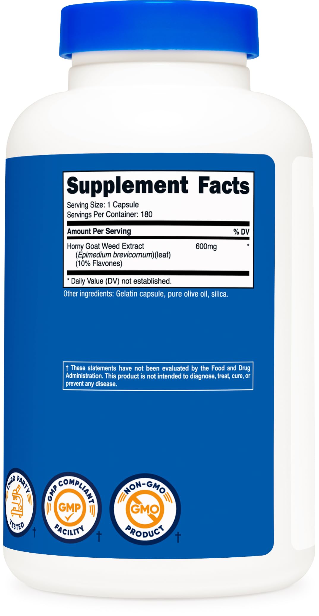 Foto 6 pulgar | Suplemento Nutricost De Extracto De Hierba De Cabra En Celo, 600 Mg, 180 Cápsulas - Venta Internacional.