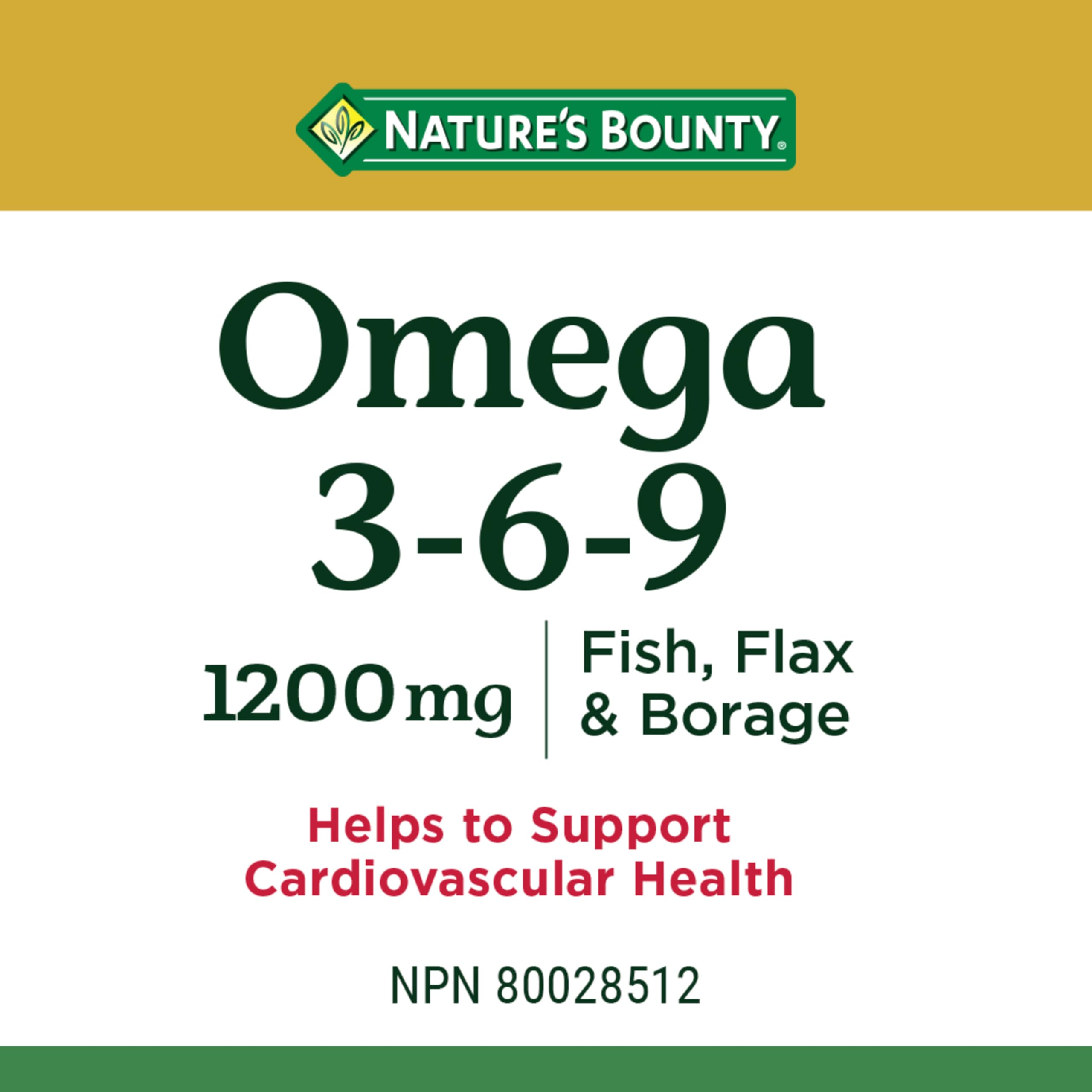 Foto 3 pulgar | Suplemento Nature's Bounty Omega-3-6-9 1200 Mg 200 Cápsulas Blandas - Venta Internacional.
