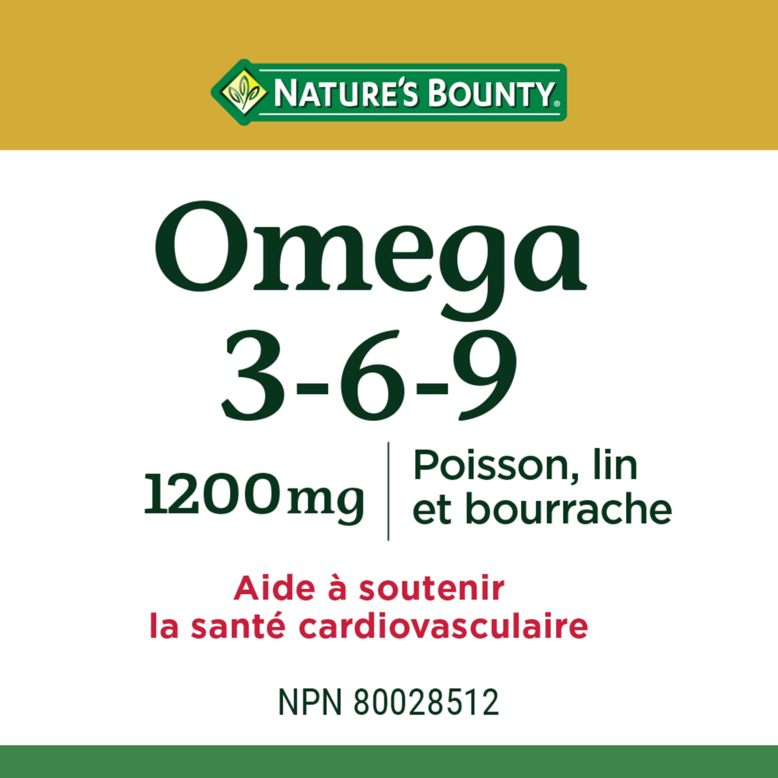 Foto 4 pulgar | Suplemento Nature's Bounty Omega-3-6-9 1200 Mg 200 Cápsulas Blandas - Venta Internacional.