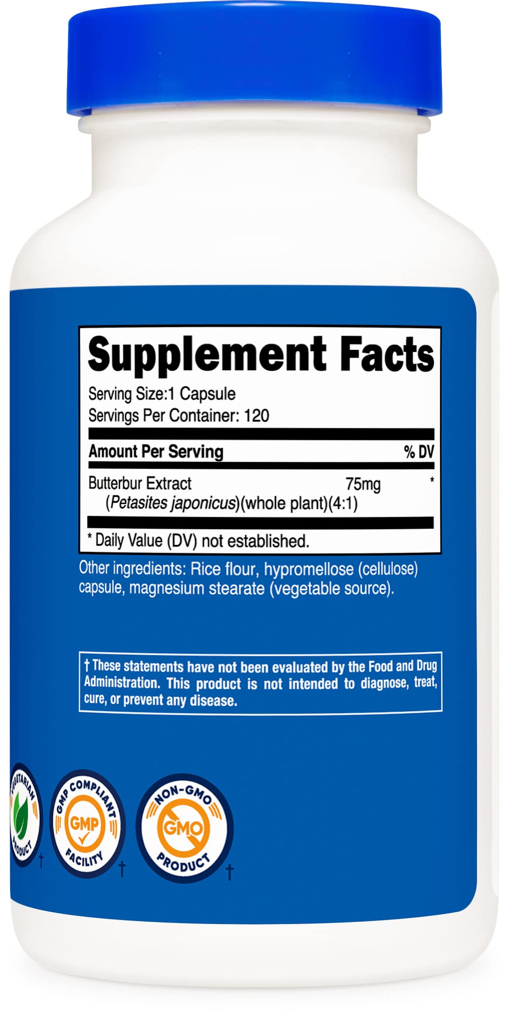 Foto 6 pulgar | Suplemento Nutricost Extracto De Petasita 75 Mg 120 Cápsulas - Venta Internacional.