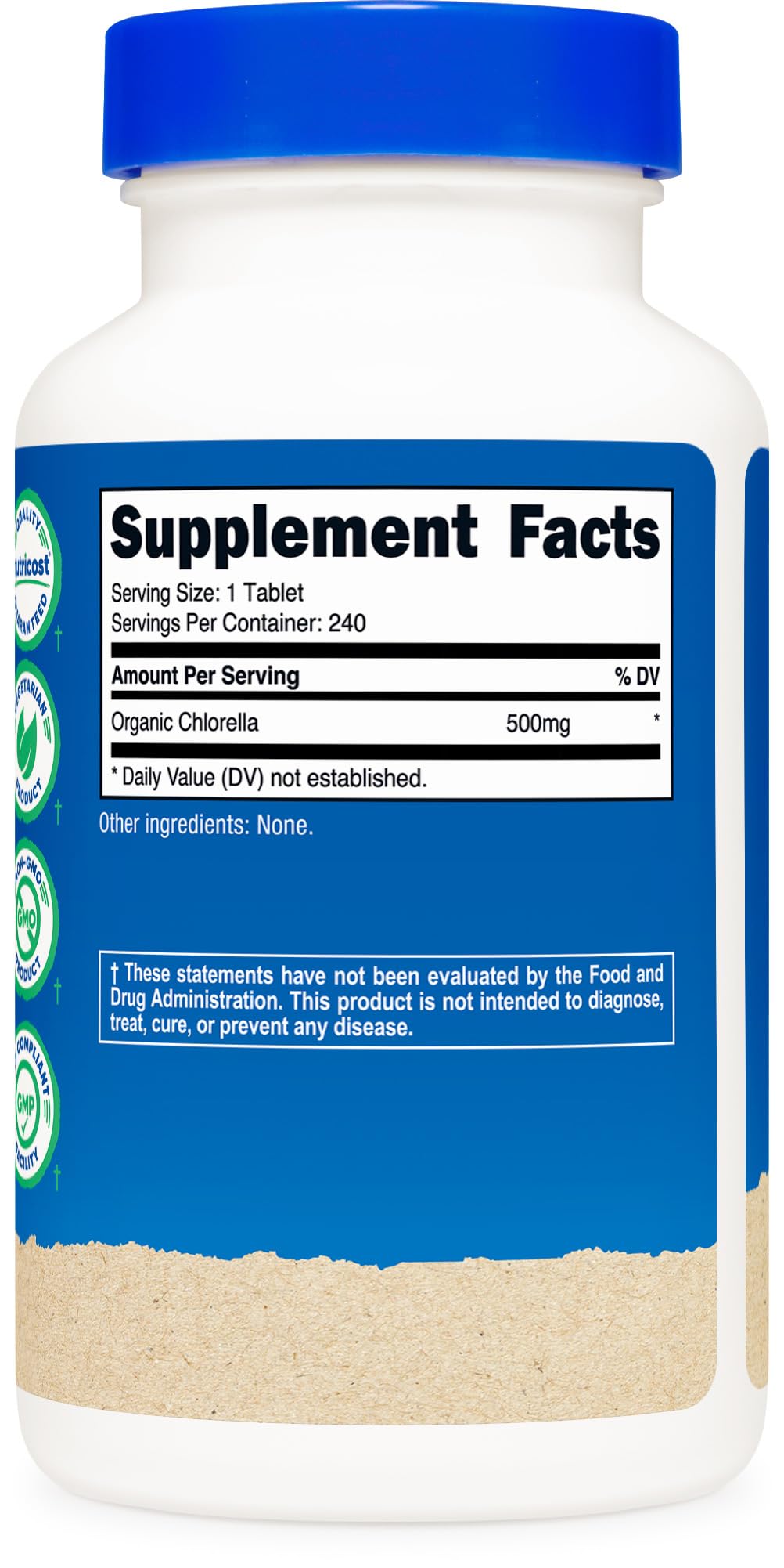 Foto 6 pulgar | Suplemento Nutricost Chlorella Orgánica 500 Mg 240 Tabletas - Venta Internacional.