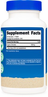 Foto 5 | Suplemento Nutricost Chlorella Orgánica 500 Mg 240 Tabletas - Venta Internacional.