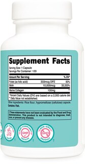 Foto 5 | Suplemento Nutricost De Biotina De 10,000 Mcg Con Folato Y Colágeno - Venta Internacional.