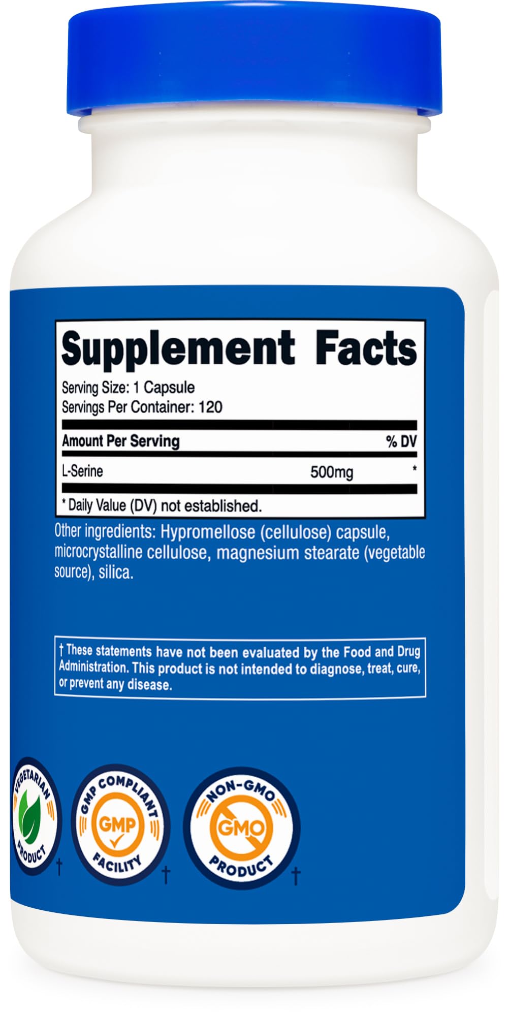 Foto 6 pulgar | Suplemento Nutricost L-serina 500 Mg 120 Cápsulas Vegetariano - Venta Internacional.