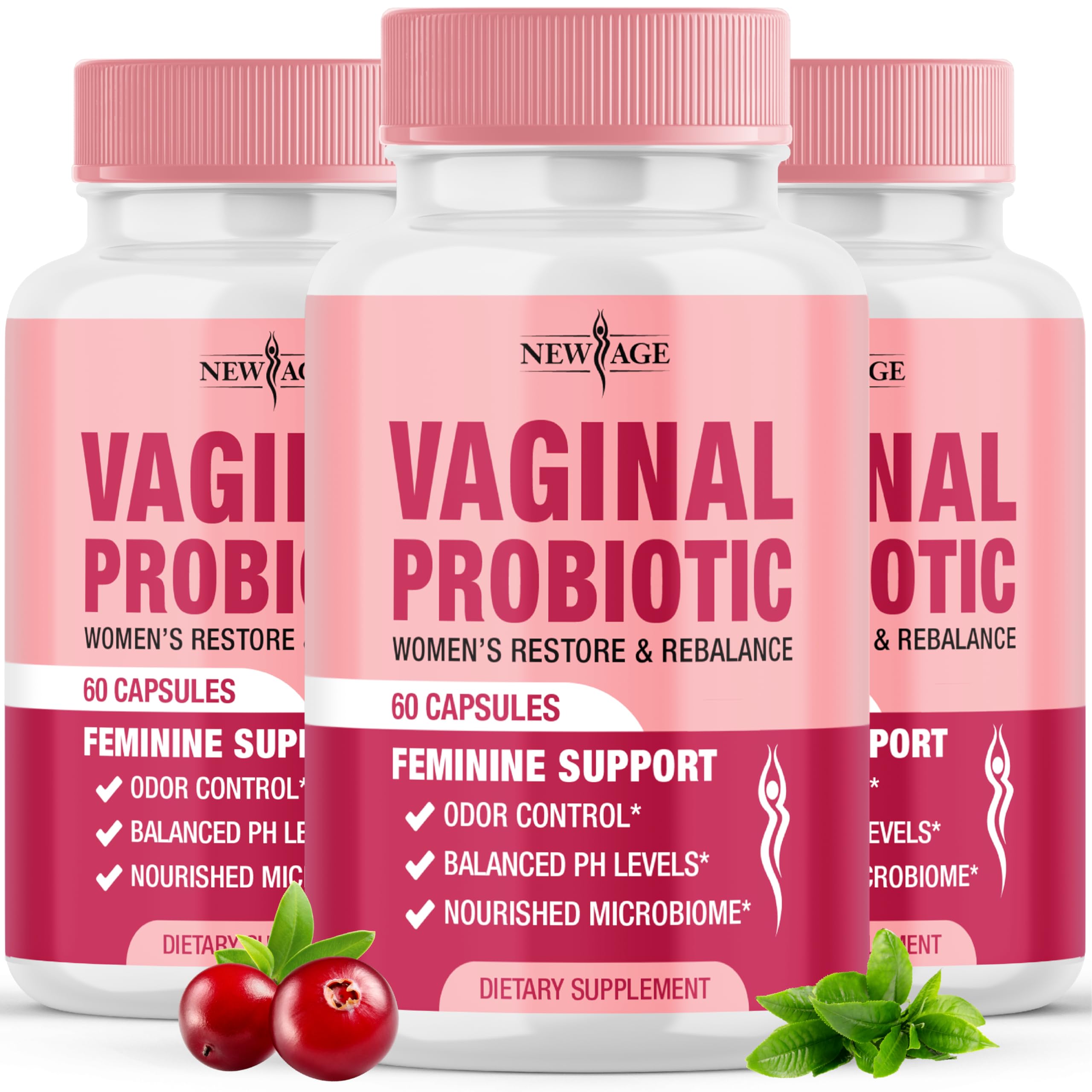 Foto 2 pulgar | Probióticos Vaginales New Age para Mujeres 3 Botes de 60 Cápsulas C/U - Venta Internacional