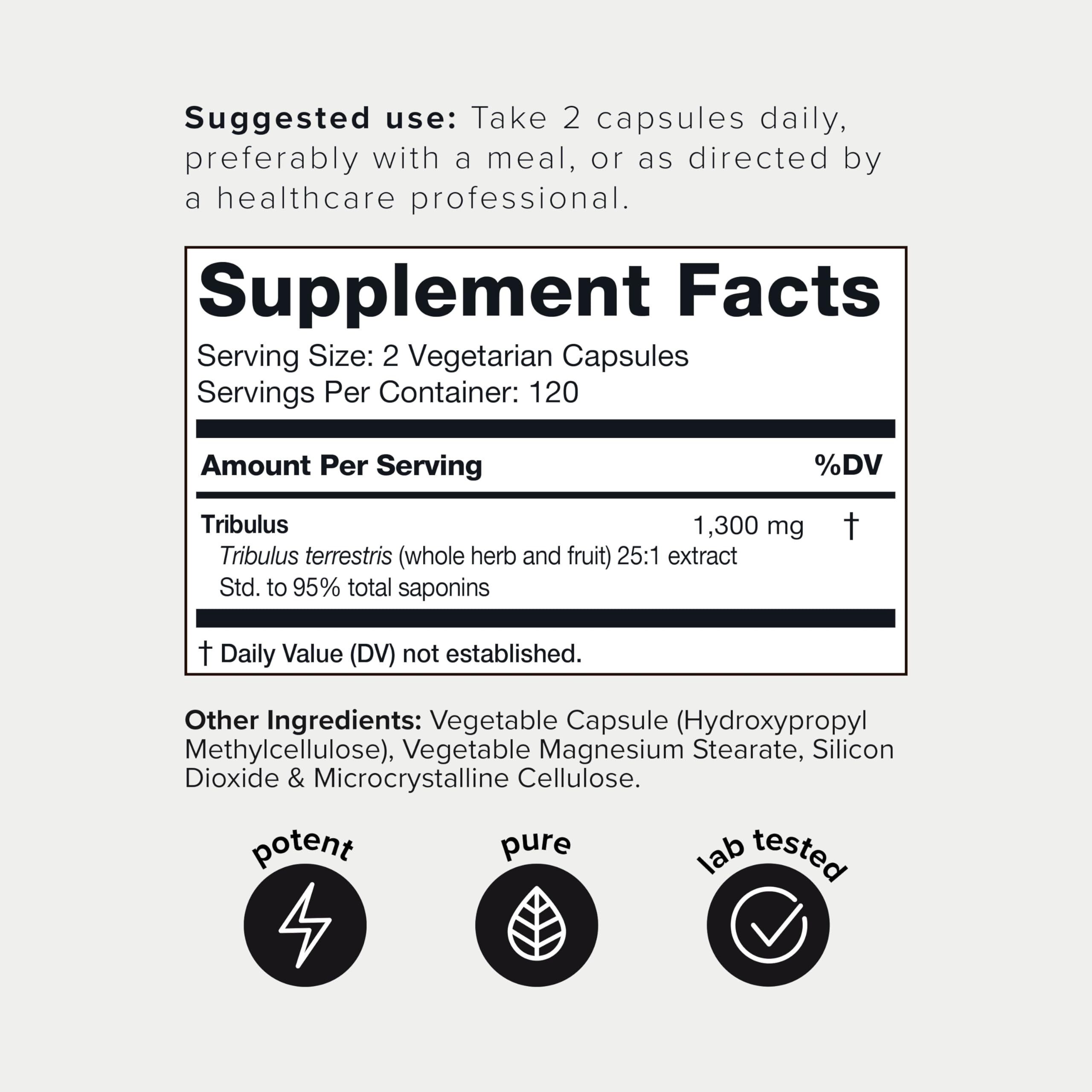 Foto 3 pulgar | Suplemento Toniiq De Ultra High Strength Tribulus 1300 Mg - Venta Internacional.