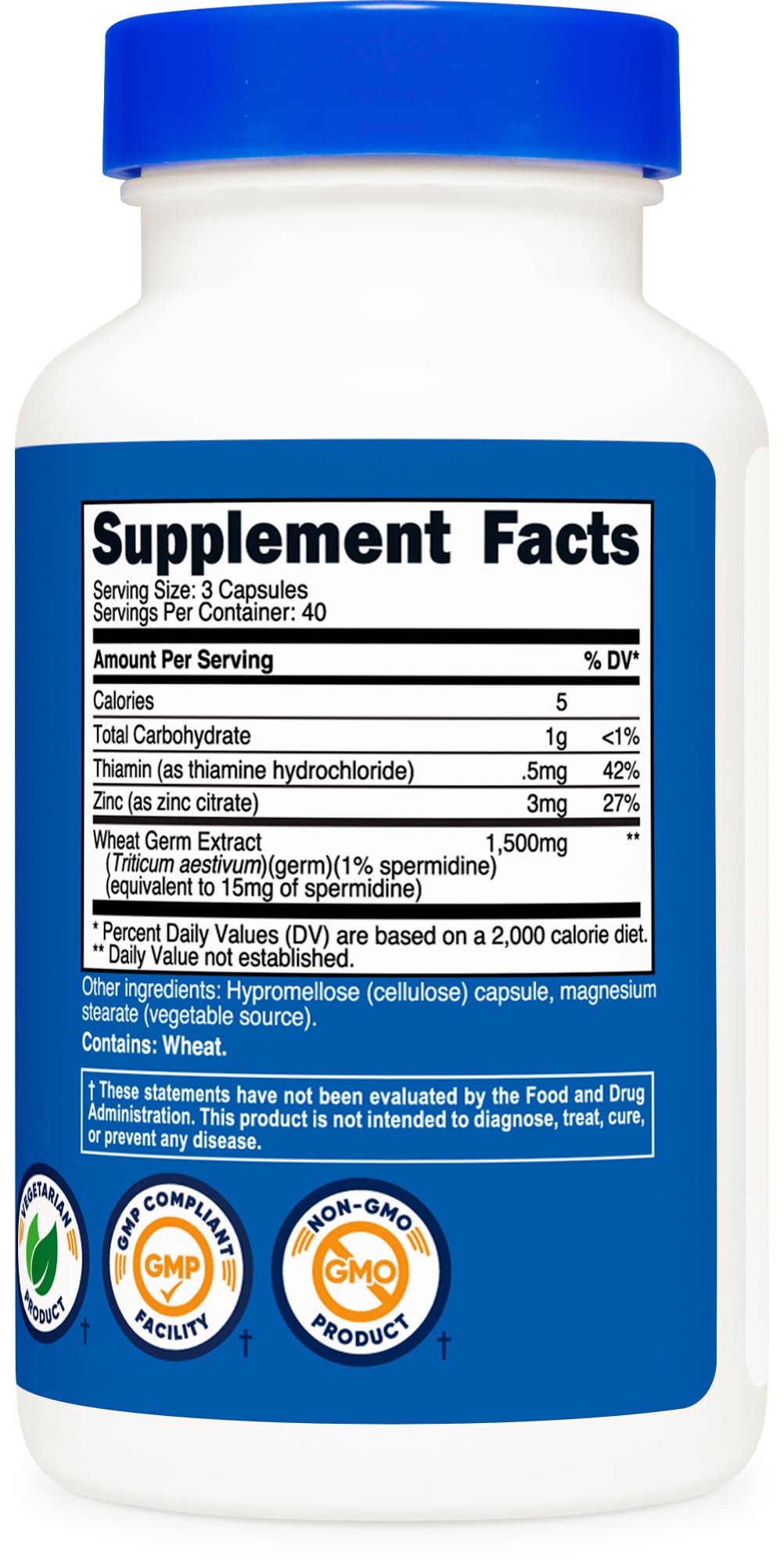 Foto 6 pulgar | Suplemento Nutricost De Espermidina: Extracto De Germen De Trigo, 1500 Mg - Venta Internacional.