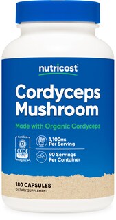 Foto 1 | Suplemento Nutricost, Cápsulas De Hongos Cordyceps, 1100 Mg - Venta Internacional.