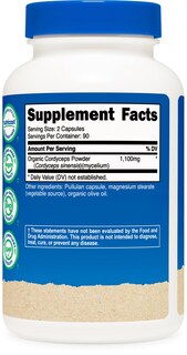Foto 5 | Suplemento Nutricost, Cápsulas De Hongos Cordyceps, 1100 Mg - Venta Internacional.