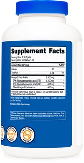 Foto 5 | Suplemento Nutricost De Aceite De Pescado Omega 3, 2500 Mg, 120 Cápsulas Blandas - Venta Internacional.
