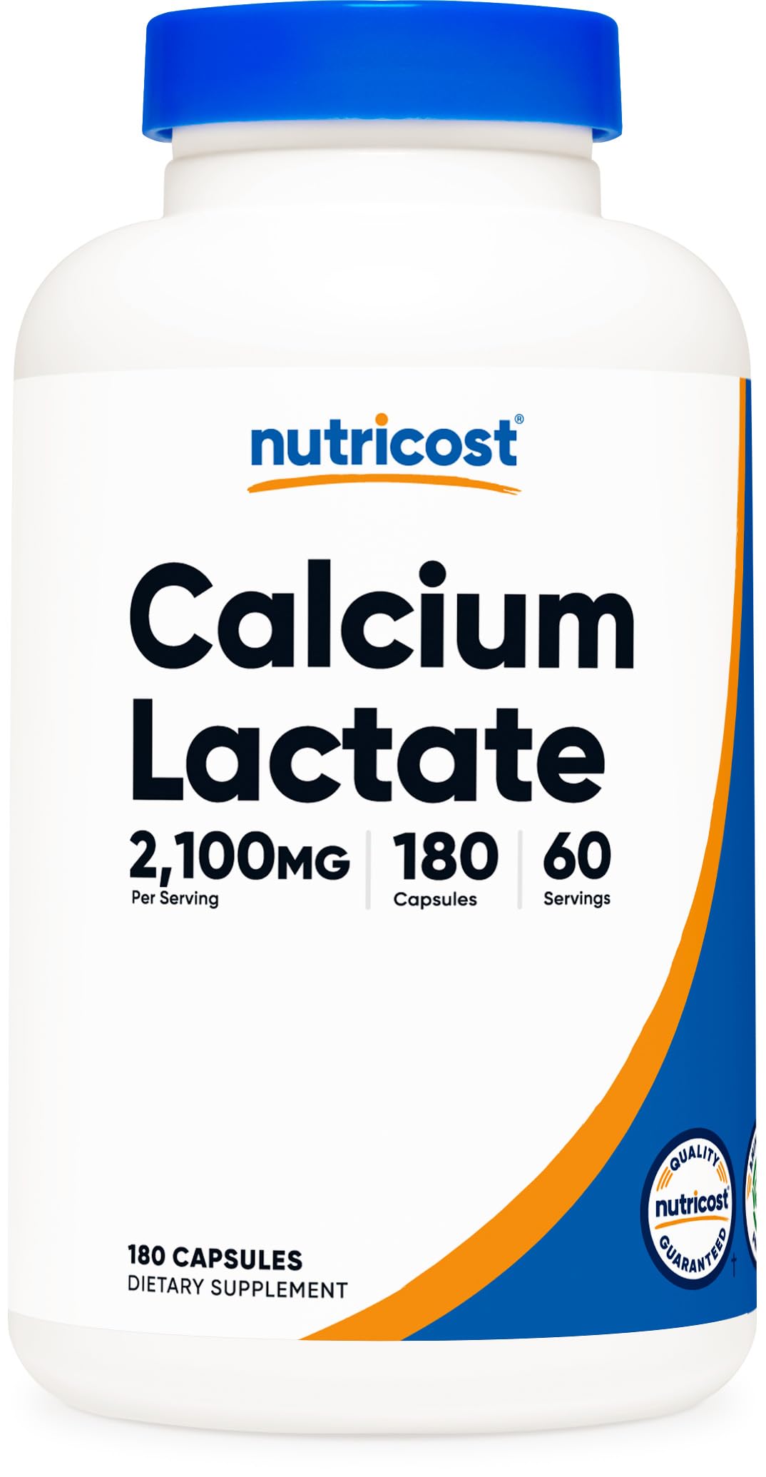 Foto 2 pulgar | Suplemento Nutricost De Lactato De Calcio, 2.100 Mg, 180 Cápsulas - Venta Internacional.