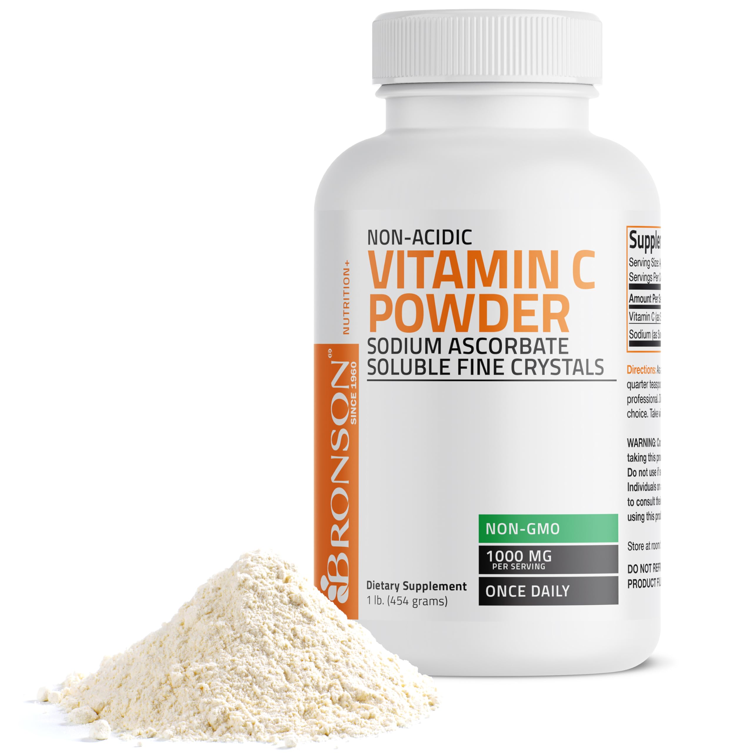 Foto 1 | Vitamina C En Polvo, Ascorbato De Sodio Bronson, 454 G - Venta Internacional.