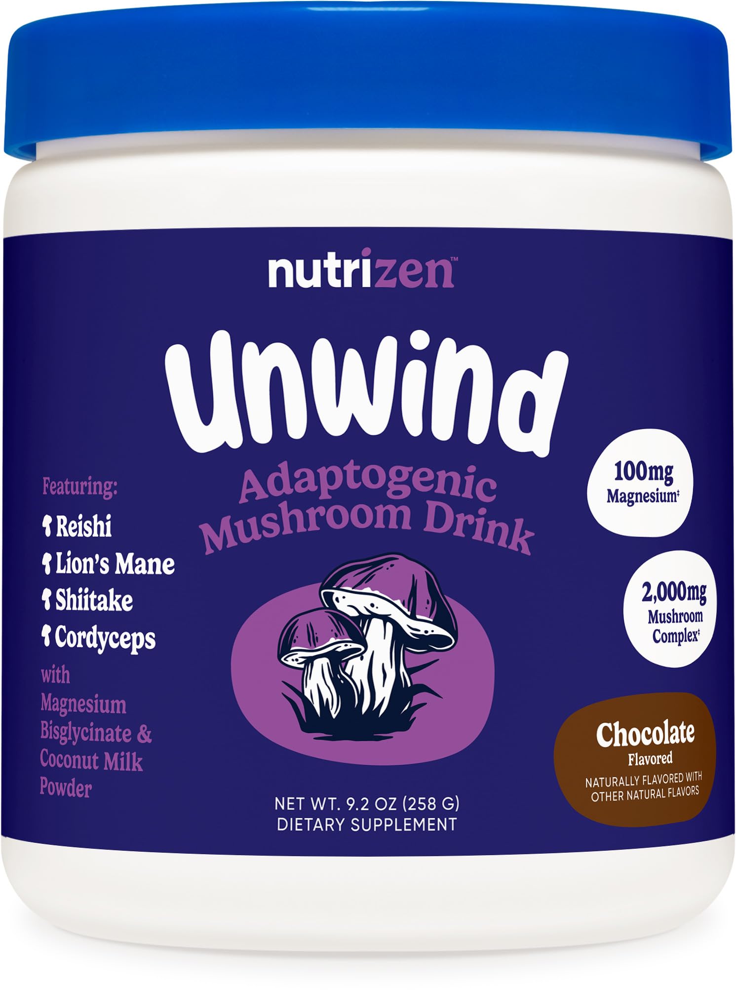 Beba Nutricost Nutrizen Pm Unwind, Hongos Adaptógenos, 30 Porciones - Venta Internacional.
