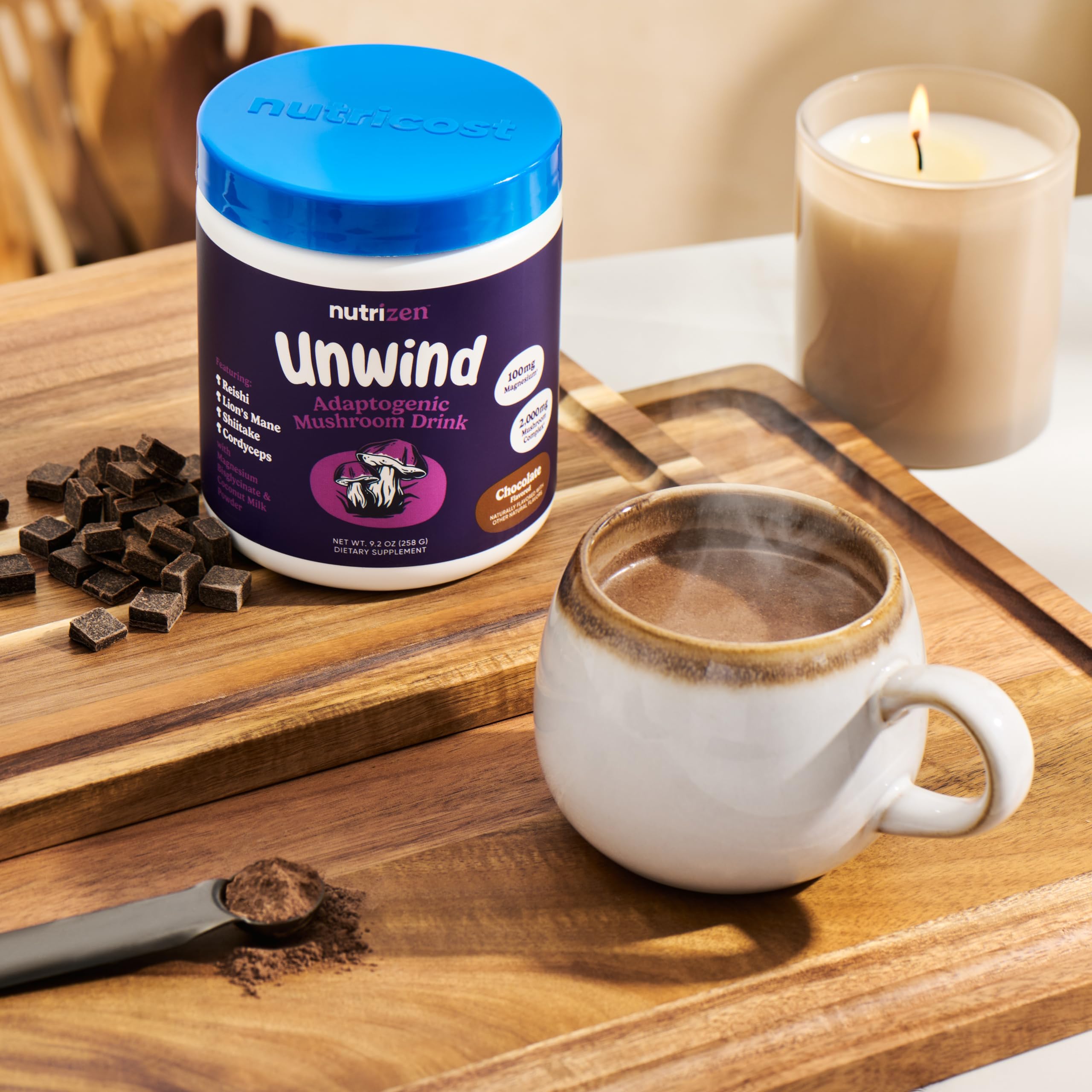Foto 4 pulgar | Beba Nutricost Nutrizen Pm Unwind, Hongos Adaptógenos, 30 Porciones - Venta Internacional.