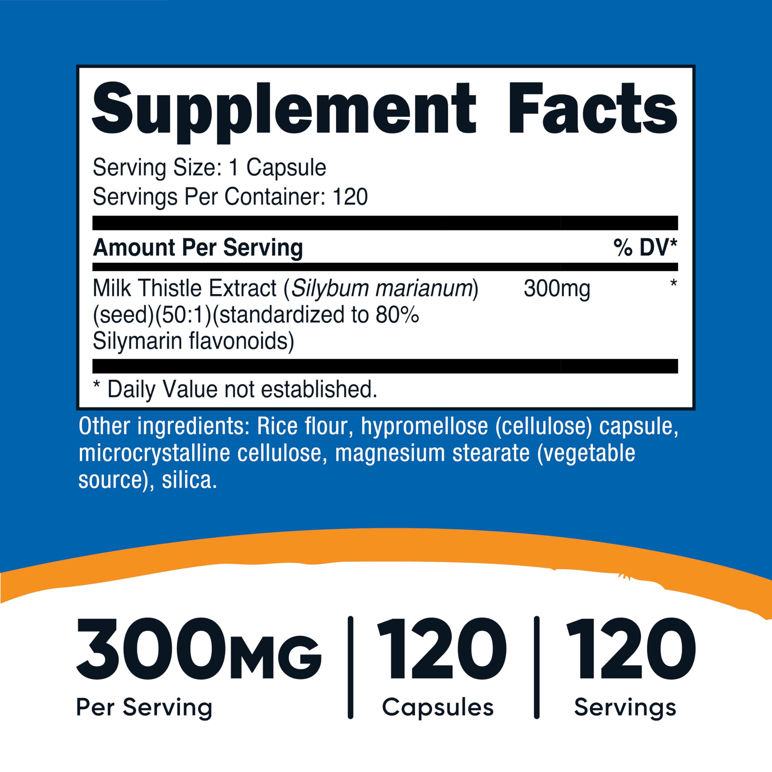 Foto 2 | Suplemento Nutricost, Cápsulas De Cardo Mariano, 300 Mg, 120 Cápsulas - Venta Internacional.