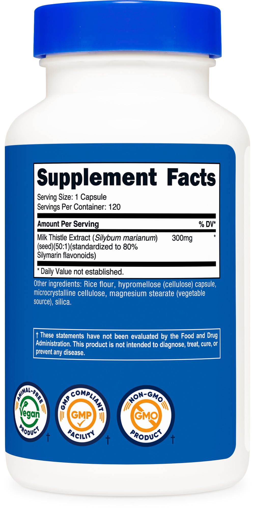 Foto 5 | Suplemento Nutricost, Cápsulas De Cardo Mariano, 300 Mg, 120 Cápsulas - Venta Internacional.