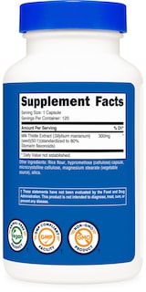 Foto 5 | Suplemento Nutricost, Cápsulas De Cardo Mariano, 300 Mg, 120 Cápsulas - Venta Internacional.