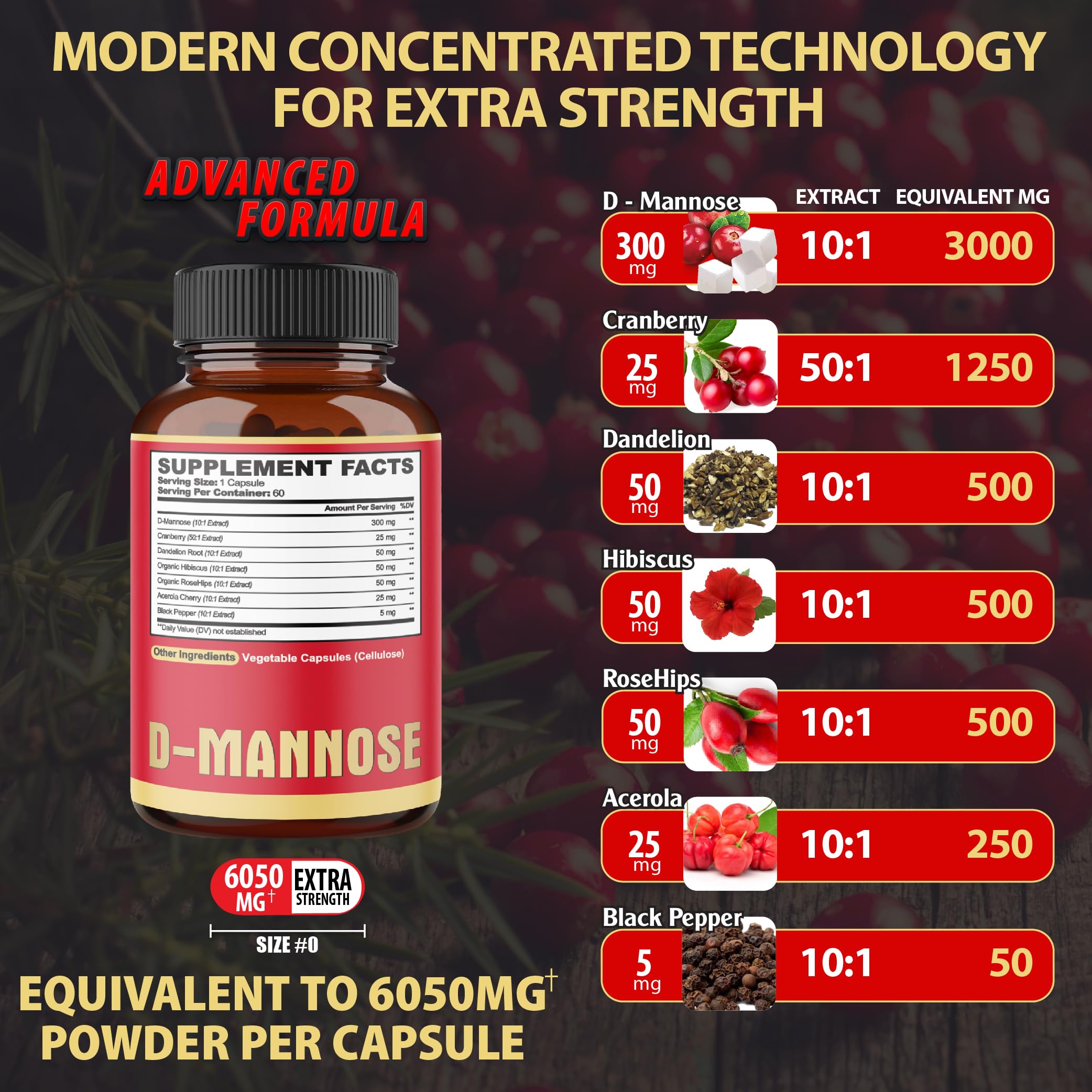 Foto 3 pulgar | Suplementos Agobi de Extracto De D-manosa x 120 - Venta Internacional