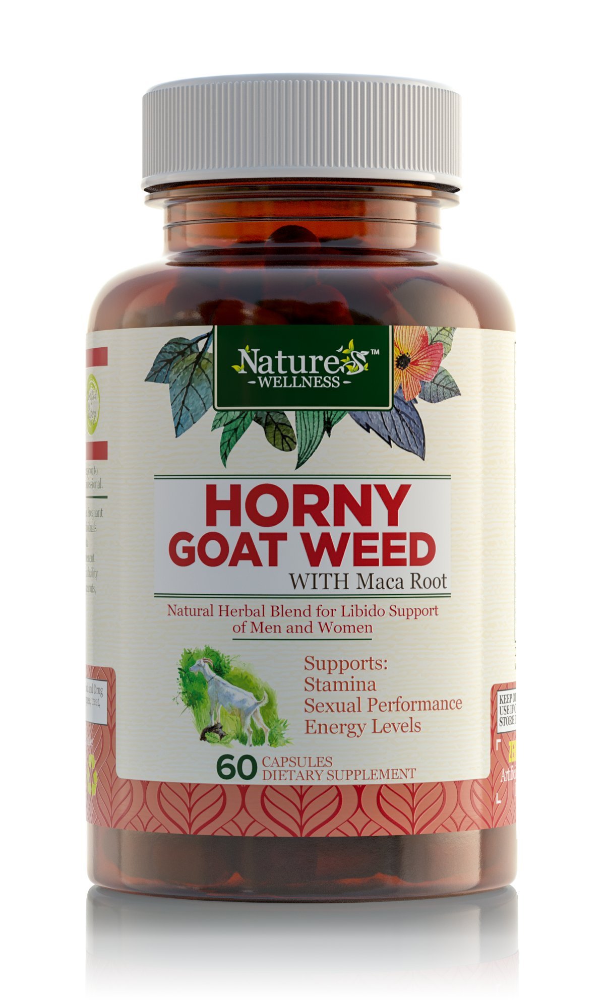 Foto 1 | Suplemento De Extracto De Hierba De Cabra En Celo De Natures Wellness 1000 Mg - Venta Internacional.