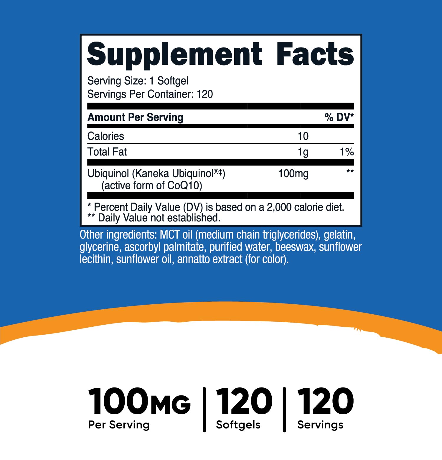 Foto 3 pulgar | Suplemento Nutricost, Cápsulas Blandas De Ubiquinol, 100 Mg, 120 Cápsulas Blandas - Venta Internacional.