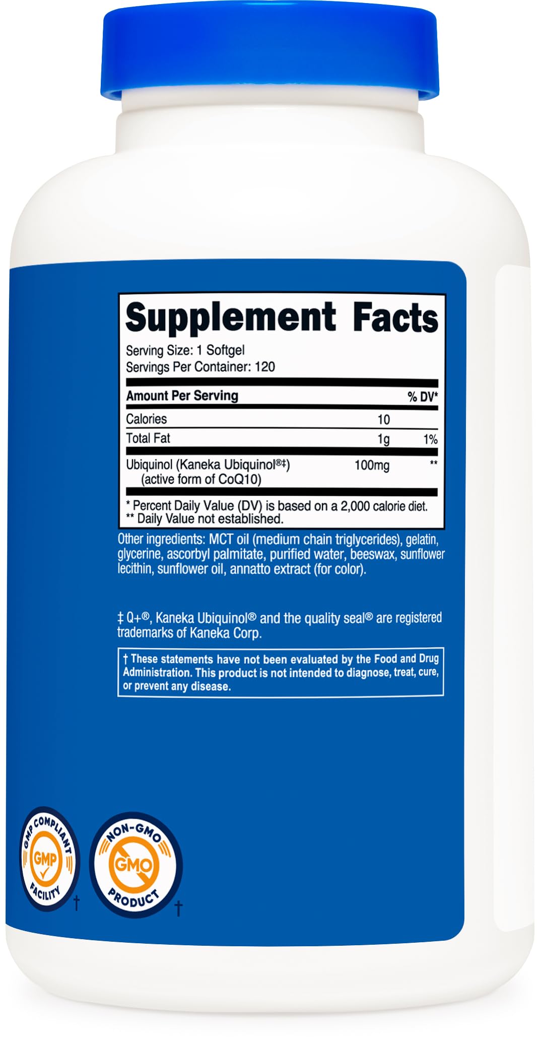 Foto 6 pulgar | Suplemento Nutricost, Cápsulas Blandas De Ubiquinol, 100 Mg, 120 Cápsulas Blandas - Venta Internacional.